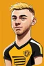 Placeholder: Jarrod Bowen English football player ,cartoon 2d