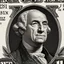 Placeholder: hedcut wsjstyle engraved light lined based on united states federal reserve note dollar bill photorealistic