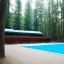 Placeholder: olympic size swimming pool in the woods