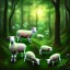 Placeholder: psychedelic lamb in a forest