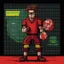 Placeholder: A pixel art cyberpunk version of the best football predictor master pundit master nerdy red battle hardy mutant