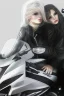 Placeholder: 2 girl with motorcycle