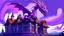 Placeholder: A purple undead dragon on top of a mansion painted by Edvard Munch