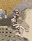 Placeholder: 4 bit arcade action fame, side view {character} with short hair, {background} 4 bit game landscape, walking, Greek sculpture, Aphrodite, arcade game theme