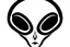 Placeholder: alien head clip art stencil