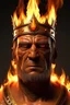 Placeholder: Fire king man realistic