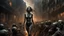 Placeholder: a horrifying female banshee leading an army of rotting zombies through burning city. the naked truth. fantasy setting. h.r. giger. armor melted into the skin. blood. intense horror. blind terror. scared to death. a masterpiece, fantasy concept art, dynamic lighting, hyperdetailed, intricately detailed, deep color, Unreal Engine, volumetric lighting, Epic cinematic brilliant stunning intricate meticulously detailed dramatic atmospheric maximalist digital matte painting