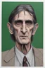 Placeholder: young Harry Dean Stanton, colored pencil and ink on lined paper,