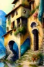 Placeholder: Jean-Baptiste Monge style an old italian town in a hill , sea around, surreal, a masterpiece, razor-sharp focus, dynamic lighting, watercolor and ink concept art extremely detailed psychedelic 8k beautiful high detail high definition colourful matte background Michelangelo Van Gogh colorful dramatic lighting fine art reflections whimsical National Geographic photography Alexander Archipenko Romantic Impressionism Fantasy illustration Romantic realism in sunshine