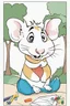 Placeholder: blank colouring book, white blank background, simple picture for toddlers, hamster, disney and pixar style