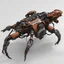 Placeholder: quadruped creature with harness scifi top view