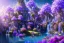 Placeholder: luminous blue crystal castle, sun,swanns,waterfall, BLUE LAKE, SWANNs,blue bugainvillier flowers, jacaranda violet trees, sky pink blue, full of details, smooth, bright sunshine，soft light atmosphere, light effect，vaporwave colorful, concept art, smooth, extremely sharp detail, finely tuned detail, ultra high definition, 8 k, unreal engine 5, ultra sharp focus