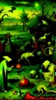 Placeholder: some mysterious figures, odd background, cinematic, Hieronymus Bosch, Max Ernst, vegetal life, rotten, ambient light, cry, ritual, surreal, animals