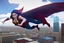 Placeholder: Supergirl flying over Dallas, Texas.