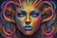 Placeholder: a painting of a face with many different vibrant neon colors, behance contest winner, maximalism, maximalist, tarot card, poster art, sf, intricate artwork masterpiece, ominous, matte painting movie poster, golden ratio, trending on cgsociety, intricate, epic, trending on artstation, by artgerm, h. r. giger and beksinski, highly detailed, vibrant, production cinematic character render, ultra high quality model