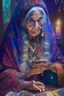 Placeholder: A 76 year old gypsy woman doing a tarot reading