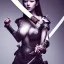 Placeholder: Beautiful women with katana sword