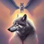 Placeholder: Wolf riding on the back of flying goose