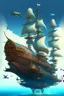 Placeholder: big flying ship medival looking like water ship spelljammer