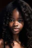 Placeholder: girl with wavy black hair with dark skin