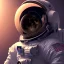 Placeholder: Astronaut, outer space, moon, stars, spaceship, beautiful, black, blue, purple, pink, masterpiece, expert, 8K, hyperrealism, sharp focus, cinematic lighting