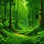 Placeholder: A green forest with insects painted by Frank Wilson