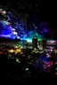 Placeholder: Las Vegas city buildings at night in Abstract Fluid, Galaxy nebula