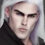 Placeholder: Handsome Dark Elf Male White Hair Lavender Eyes