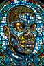 Placeholder: Ray Fisher Cyborg in stained glass