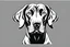 Placeholder: Weimaraner Dog clipart style simple stencil