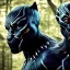 Placeholder: portrait, will smith in black panther suit, intense stare, dark forest, dynamic lighting, 8k, ultra detailed