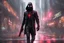 Placeholder: Miles morales in 8k nier automata drawing style, venom them, no reflect color, cinematic mood, neon effect, close picture, rain, highly detailed, high details, detailed portrait, masterpiece,ultra detailed, ultra quality