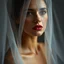Placeholder: Award-winning fine art portrait photography of an elegant woman partially veiled by translucent fabric, soft Rembrandt lighting, emotional depth, painterly aesthetics inspired by classical art, exquisite skin tones, captured with a professional medium format camera, international salon winner, ultra realistic, masterpiece, 64 k