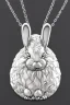 Placeholder: White gold rabbit necklace back white