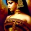 Placeholder: Drawing of beautiful face,busty 'cleopatra',throne,hieroglyphics,balanciaga fashion clothe painting by gaston bussiere, greg rutkowski, yoji shinkawa, yoshitaka amano, tsutomu nihei, donato giancola, tim hildebrandt, oil on canvas, cinematic composition, extreme detail,fit full head inside picture,16k