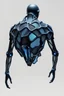 Placeholder: Struttura scultorea semi-rigida, tipo esoscheletro che si apre e si chiude Materiali: stampa 3D bio-based, tessuti fotocromatici, rete metallica ultra sottile Dettagli: Reazioni ottiche alla luce, conchiglia futuristica che pulsa col corpo
