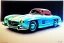 Placeholder: a true-to-life 1956 mercedes benz 300 sl roadster, centered, intricate, extreme detailed, photorealism, center view, city background, pivot on mercedes, pen and color marker painting by cheryl kelley