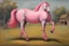 Placeholder: a pink horse like a 19th painting