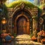 Placeholder: The age old entrance portal to a market for magical items. Epic. Dramatic, highly detailed, digital painting, masterpiece, lord of the rings, the hobbit