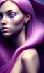 Placeholder: girl, cute, beautiful, long hair, head and shoulders portrait by Greg Rutkowski, purple hair