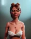 Placeholder: waitress woman muppet head, skin body, skin arms, concept art, retro style, smooth, unreal engine 5, god lights, ray tracing, RTX, lumen lighting, ultra detail, volumetric lighting, 3d.