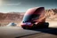 Placeholder: A Tesla 'Semi' (semi truck) is going at a high speed, in the Mojave Desert. (CINEMATIC, WIDE ANGLE LENS, PHOTO REAL)