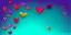 Placeholder: Vector Valentines day background banner - abstract panorama background