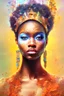 Placeholder: a beautiful black queen, color field painting, impessionism,