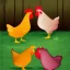 Placeholder: 2 friend chickens finding a beautiful stone as a childrens bookcover