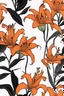 Placeholder: A black hour with the orange tiger lily flower