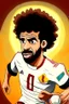 Placeholder: Mohamed Salah Egyptian soccer player goal on Jupiter 2ي cartoon