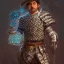 Placeholder: Insanely detailed photograph of a D&D sword sheathed chainmail warrior “male mariachi holding glowing D20” with intricate detailed Sombrero, intricate charo, hyperdetailed painting by Ismail Inceoglu Huang Guangjian and Dan Witz CGSociety ZBrush Central fantasy art album cover art,8K, hdr, mysterious, flickeringlights ,Stoic