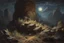 Placeholder: night, rocks, weeds, mountains, epic, sci-fi, charles leickert impressionism paintings