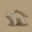 Placeholder: small bear, pencil sketch, brown colors